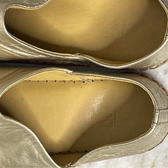 BEEK loafers gold women’s slip on sz 8 hand made - Picture 6 of 13